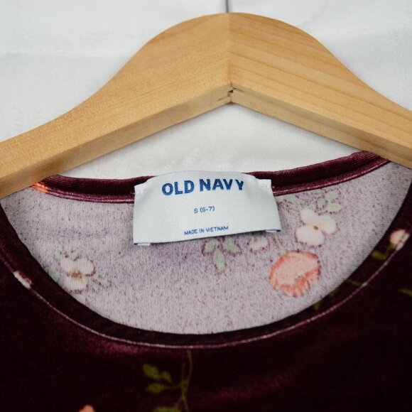 Old Navy Velvet Floral Dress Size S (Kids) - Picture 3 of 5
